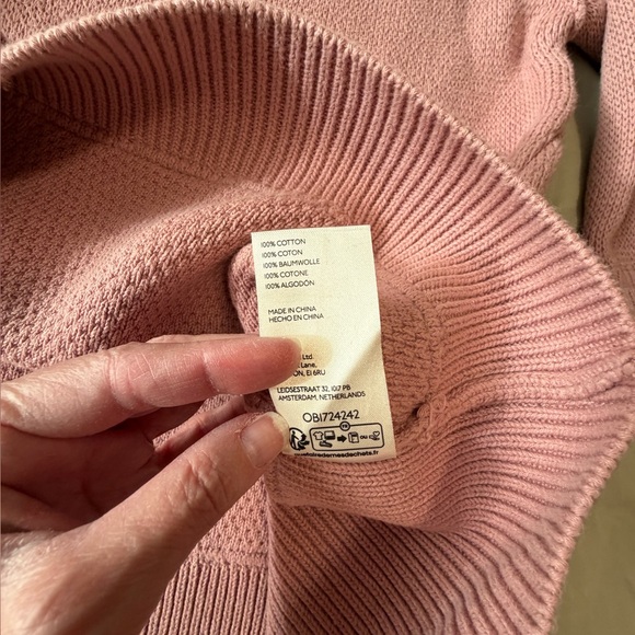 Free People Chamomile Pink Rose Cardigan Large EUC - Picture 13 of 14